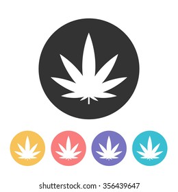 cannabis (marijuana leaf) icon. vector illustration