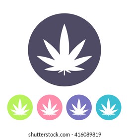 cannabis (marijuana leaf) icon. vector illustration