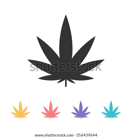 cannabis (marijuana leaf) icon. vector illustration