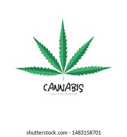 Cannabis or Marijuana Leaf logo design. Vector illustration.