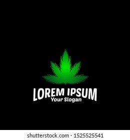 cannabis or marijuana leaf logo icon for medical or health and pharmacy company