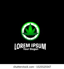 cannabis or marijuana leaf logo icon for medical or health and pharmacy company