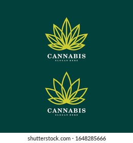 Vector del logo de la hoja de cannabis
