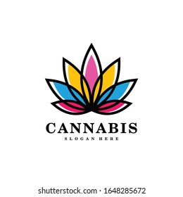 Vector del logo de la hoja de cannabis