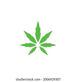 Cannabis marijuana leaf logo vector design