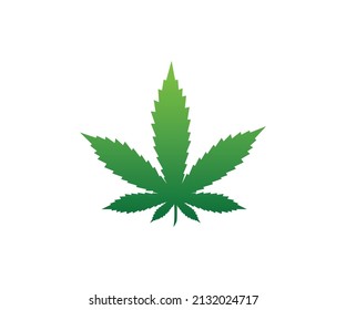Logo de la hoja de marihuana de Cannabis	vector