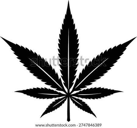 Cannabis marijuana leaf symbol vector icon graphic design