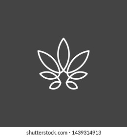 Cannabis Marijuana Leaf Vektorillustration Vektorillustration 
