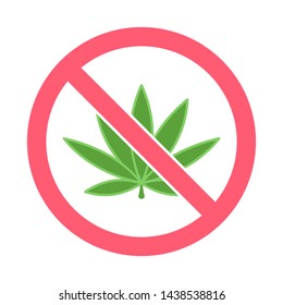 Cannabis Marijuana Leaf Vector Icon. Logo Illustration