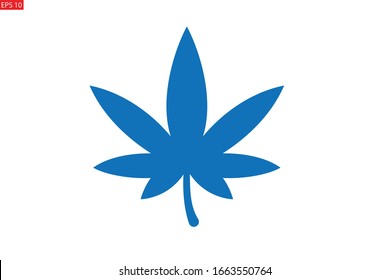 Icono del vector de hoja de marihuana de cannabis