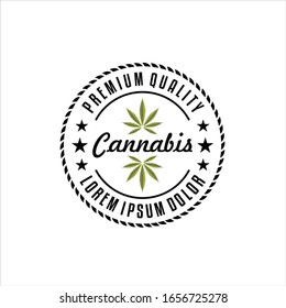 cannabis and marijuana logo design elements. Vector illustration and logotype template, Medical cannabis logo 