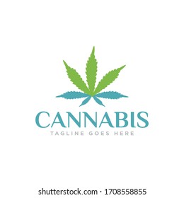 Vector de diseño con logotipo de cannabis o marihuana