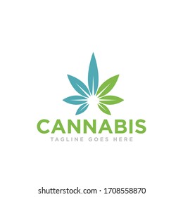 Vector de diseño con logotipo de cannabis o marihuana