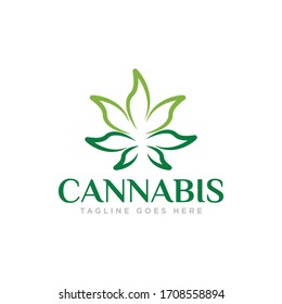 Cannabis or Marijuana Logo Design Vector