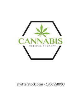 Vector de diseño con logotipo de cannabis o marihuana