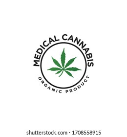 Vector de diseño con logotipo de cannabis o marihuana