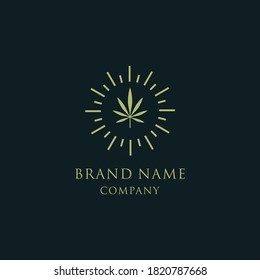 Cannabis or Marijuana Logo Design Vector. Creative marijuana health medical cannabis vector designs. CBD Cannabis Marijuana Hemp Pot leaf.