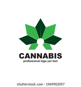 Cannabis or Marijuana Logo Design Vector
