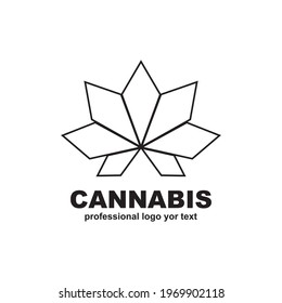 Cannabis or Marijuana Logo Design Vector
