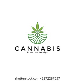 Cannabis or Marijuana Logo Design Vector