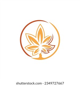 cannabis marijuana logo design vector