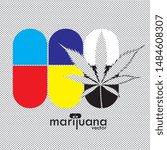 Cannabis or Marijuana logo, marijuana leaf vector image. Medicine Cannabis Weed, Smoking, Smoker Weed , Clipart Vector Cricut Cut Cutting File