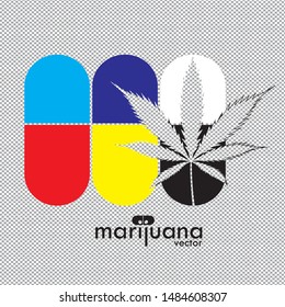 Cannabis or Marijuana logo, marijuana leaf vector image. Medicine Cannabis Weed, Smoking, Smoker Weed , Clipart Vector Cricut Cut Cutting File