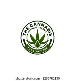 Cannabis marihuana Logo-Vorlage - Vektorgrafik 