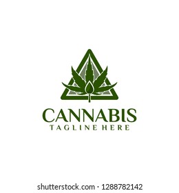 cannabis marijuana logo template - Vector 