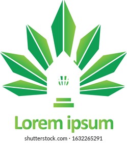 Cannabis Marijuana Logo Vector Design