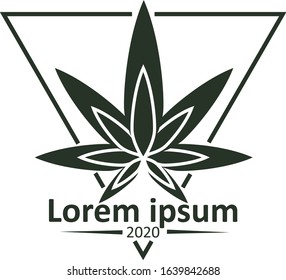 Cannabis Marijuana Logo Vector Design