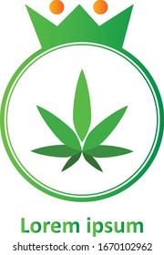 Diseño de vectores con el logotipo de marihuana de cannabis