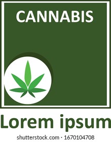 Diseño de vectores con el logotipo de marihuana de cannabis