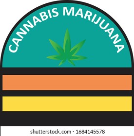 Cannabis Marijuana Logo Vector Design