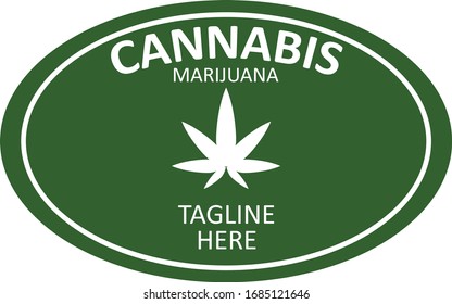 Cannabis Marijuana Logo-Vektorillustration Design