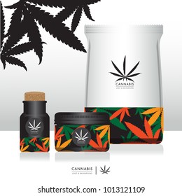 Cannabis Marijuana Packaging Product Label And Logo Graphic Template