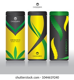 Cannabis Marijuana Packaging Product Label And Logo Graphic Template