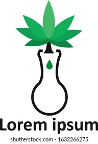 Cannabis Marijuana Potion Logo Vector Design