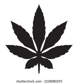 Cannabis Marijuana. Vector illustration. Leaf weed icon sign. For decoration, a beautiful art. Medical marijuana