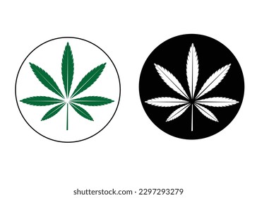 vector de marihuana de cannabis para la web de iconos de fondo del logo                   