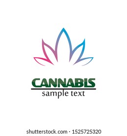 cannabis marijuana vector logo and design