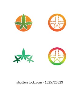 cannabis marijuana vector logo and design