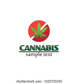 cannabis marijuana vector logo and design