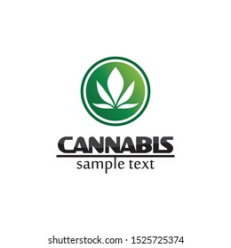 cannabis marijuana vector logo and design