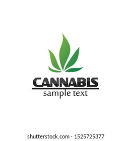 cannabis marijuana vector logo and design