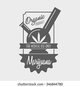 cannabis marijuana vector symbol or logo concept