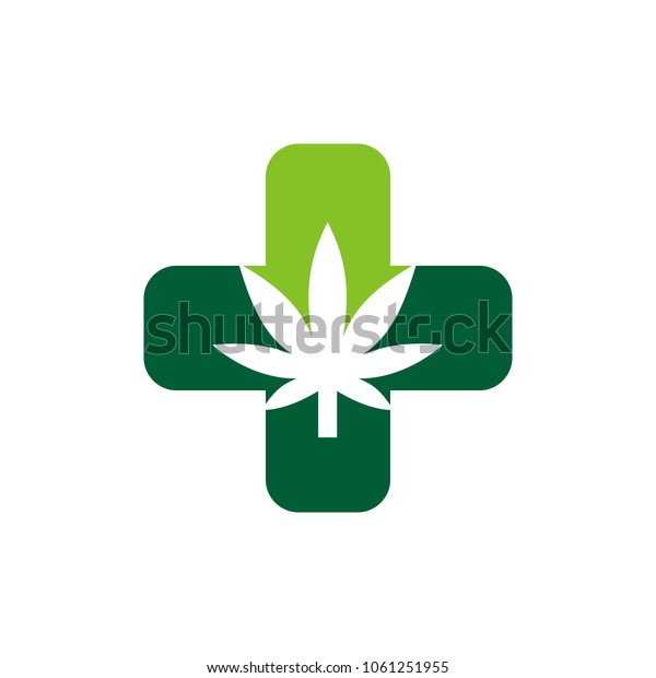 Cannabis Medical Logo Vector Marijuana Icon Stock Vector (Royalty Free ...