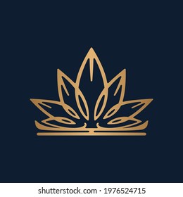 Cannabis Modern Gold Logo Design Stock Vector (Royalty Free) 1976524715 ...