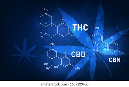 Cannabis Molecular Structure Medical Concept Background 