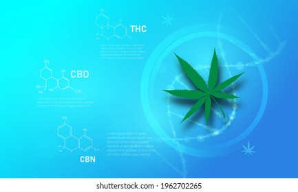 Cannabis Molecular Structure Medical Concept Background